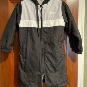 TYR Black and White Swim Parka